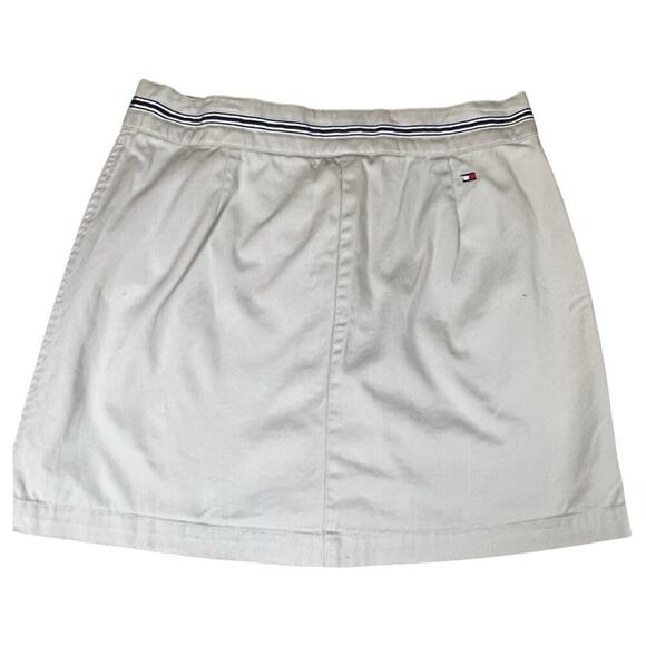 Tommy Hilfiger Khaki Wrap Front Skort Size 8 Neutral Light Academia Uniform - Picture 1 of 9